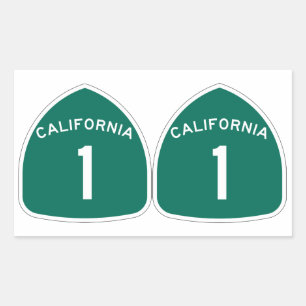 Pegatina Rectangular CUATRO dobles "California 1"