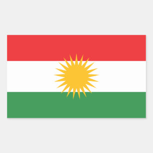 Pegatina Rectangular CUATRO Kurdistán
