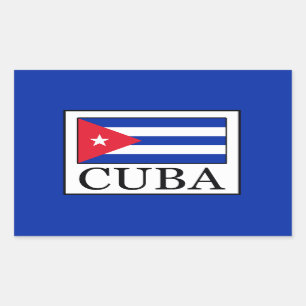 Pegatina Rectangular Cuba