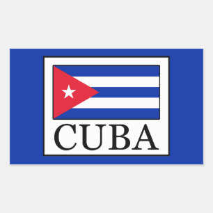 Pegatina Rectangular Cuba