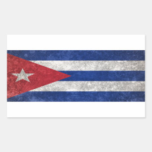 Pegatina Rectangular Cuba