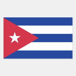Pegatina Rectangular cuba