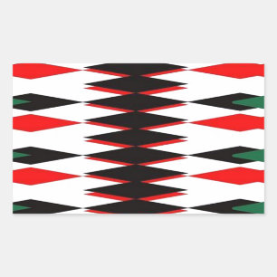 Pegatina Rectangular Cubierta de los comodines del Harlequin