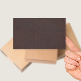 Pegatina Rectangular Cuero de imitación marrón oscuro de castaño