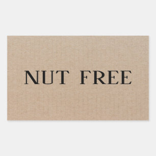 Pegatina Rectangular Culinario Seguro para Alergias sin Nueces