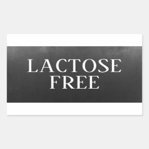 Pegatina Rectangular Culinario seguro para alérgicos sin lactosa