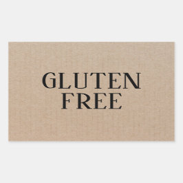 Pegatina Rectangular Culinario Sin Gluten Seguro para Alergias