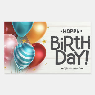Pegatina Rectangular Cumpleaños! ¡Eres especial!