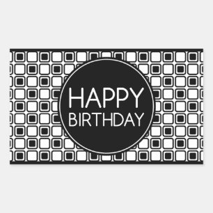 Pegatina Rectangular cumpleaños feliz (studioSquares)