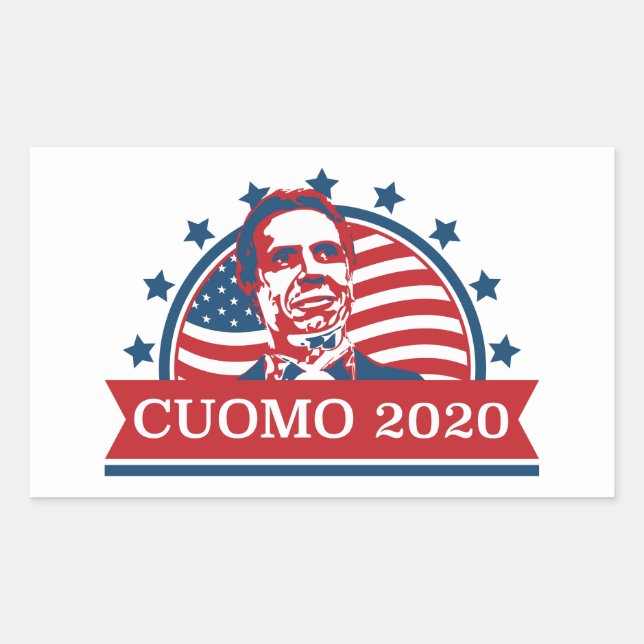 Pegatina Rectangular Cuomo 2020 | Votación al Presidente (Anverso)