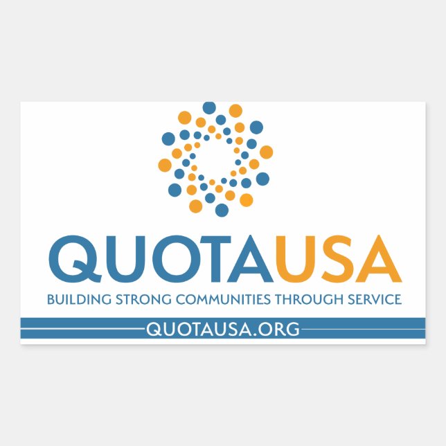 Pegatina Rectangular Cuota EE.UU. - RectSticker (Anverso)
