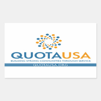 Pegatina Rectangular Cuota EE.UU. - RectSticker