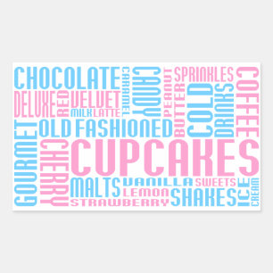 Pegatina Rectangular cupcakes chitChat