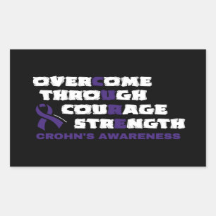 Pegatina Rectangular CURE... Crohn's