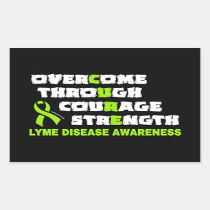 Pegatina Rectangular CURE... Lyme