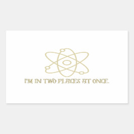 Pegatina Rectangular Curiosa Mecánica cuántica