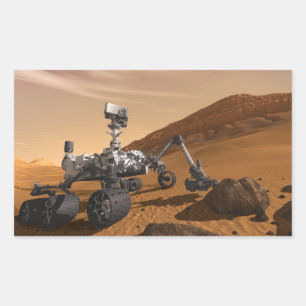 Pegatina Rectangular Curiosidad: El próximo Rover de Marte