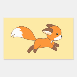 Pegatina Rectangular Curso Fox