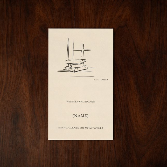 Pegatina Rectangular Custom Ex Libris Bookplate Sticker | Dark Academia (Subido por el creador)