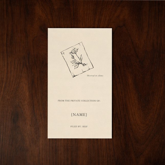 Pegatina Rectangular Custom Ex Libris Bookplate Sticker | Dark Academia (Subido por el creador)