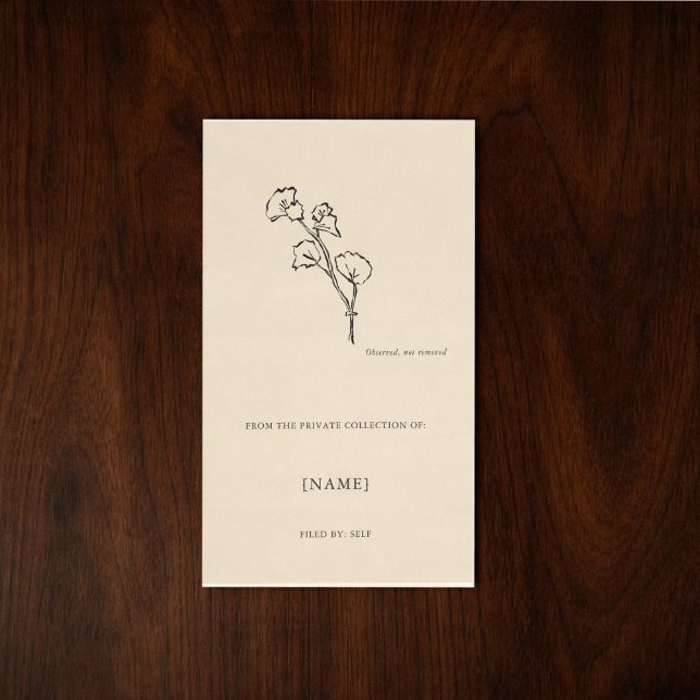 Pegatina Rectangular Custom Ex Libris Bookplate Sticker | Dark Academia (Dark academia bookplates sticker)