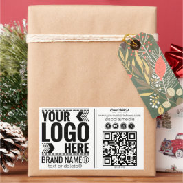 Pegatina Rectangular Custom Logo, Business or Brand Logo Personalized 