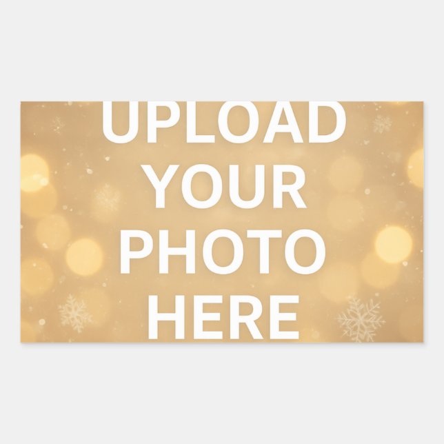 Pegatina Rectangular Custom Photo (Anverso)