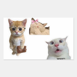 Pegatina Rectangular Cute Artistic Aesthetic Sticker for Laptop 