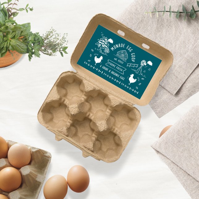 Pegatina Rectangular Cute estilo Personalizado Doodle Rústico Huevo Car (Subido por el creador)