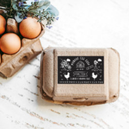 Pegatina Rectangular Cute estilo Personalizado Doodle Rústico Huevo Car