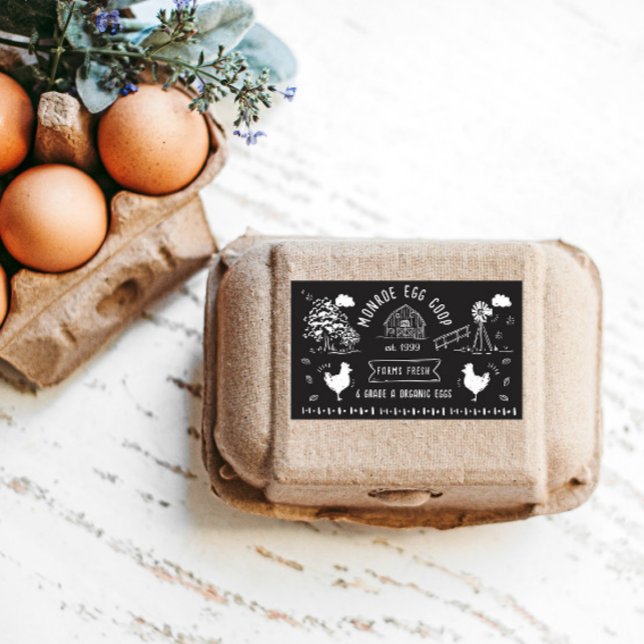 Pegatina Rectangular Cute estilo Personalizado Doodle Rústico Huevo Car (Subido por el creador)