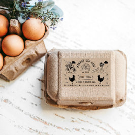 Pegatina Rectangular Cute estilo Personalizado Doodle Rústico Huevo Car