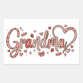 Pegatina Rectangular Cute Grandma Sticker