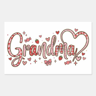 Pegatina Rectangular Cute Grandma Sticker
