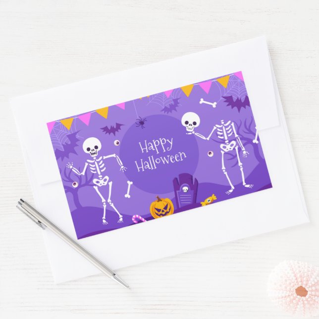 Pegatina Rectangular Cute Halloween (Sobre)