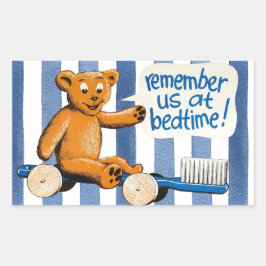 Pegatina Rectangular Cute Kids Dentist