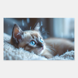 Pegatina Rectangular Cute Kitten Sticker 