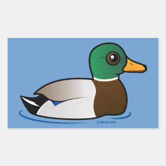 Pegatina Rectangular Cute Mallard Male