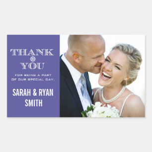 Pegatina Rectangular Cute Snowflake Purple Gracias Pegatinas