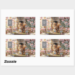 Pegatina Rectangular Cute Squirrel Teacher Appreciation Sticker Sheet