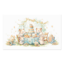 Cute Watercolor Hamster Garden Fiesta