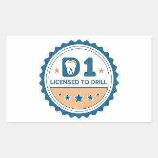 Pegatina Rectangular  D1 to DDS Dental Student Sticker