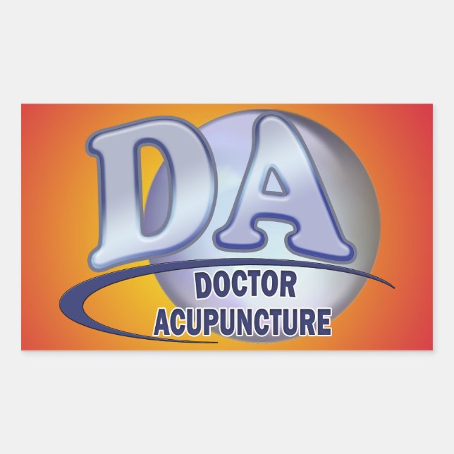 PEGATINA RECTANGULAR DA ACRONYM LOGO MÉDICA DE ACUPUNTURA (Anverso)