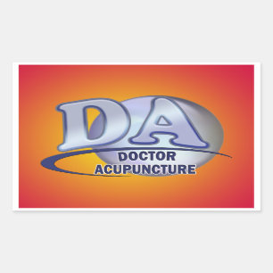 PEGATINA RECTANGULAR DA ACRONYM LOGO MÉDICA DE ACUPUNTURA