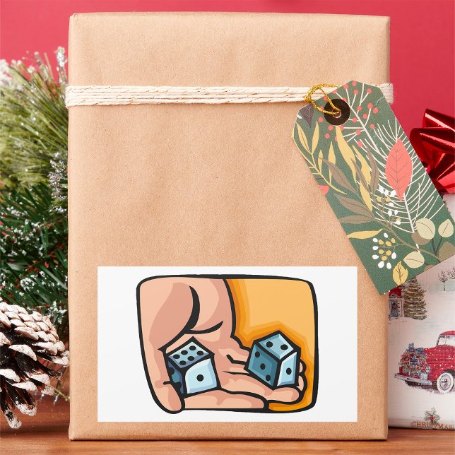 Pegatina Rectangular Dados rodando (Subido por el creador)