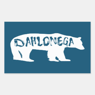 Pegatina Rectangular Dahlonega Georgia Bear