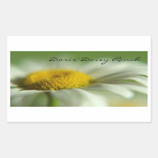 Pegatina Rectangular Daisy fresco
