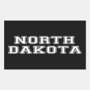 Pegatina Rectangular Dakota del Norte