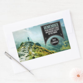 Pegatina Rectangular Dale Carnegie cita Inspiradora "Miedo"