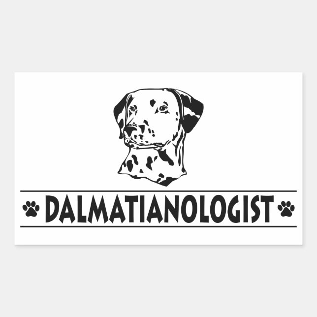 Pegatina Rectangular Dalmacia humorística (Anverso)
